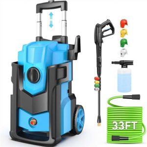 电动高压洗车机5000PSI 4喷嘴 33FT管