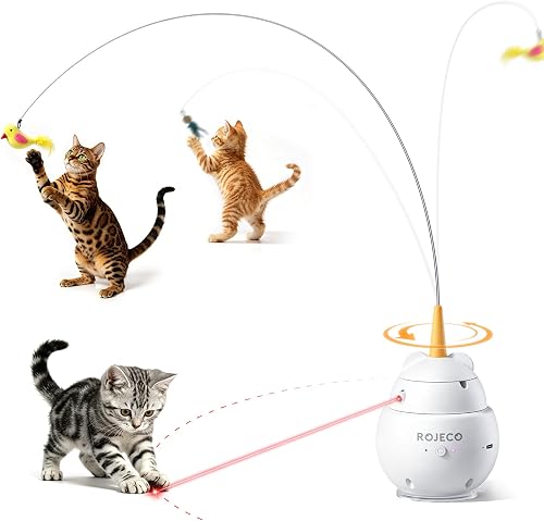 ROJECO 2合1自动逗猫玩具 飞鸟互动