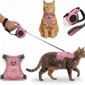 Luxelle防逃猫胸背带+牵引绳 反光透气