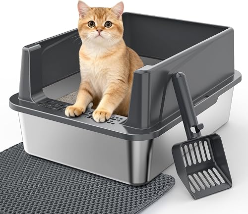 不锈钢猫砂盆带盖 防漏易清洁