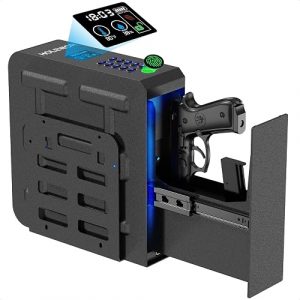 Slider 手枪保险箱 指纹 3种方式 床头柜 壁挂 隐藏 带LCD显示屏