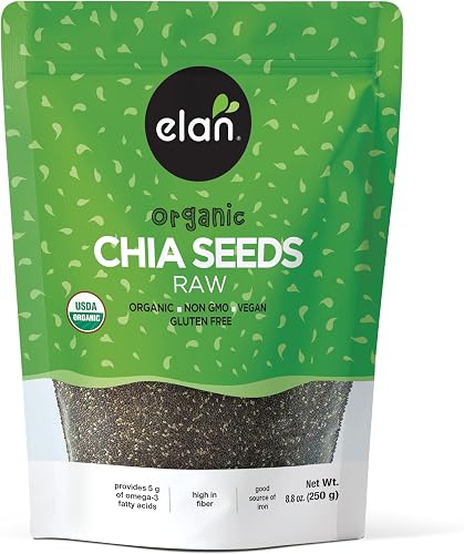 Elan有机奇亚籽8.8oz 天然黑奇亚籽 超级食物